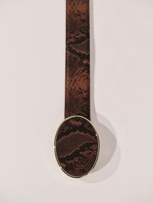 Flint Belt | Brown Python & Pale Gold
