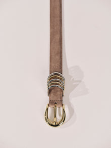 Hollyhock Suede Buff Suede Mixed Metal | Buff Suede & Silver & 24K Gold