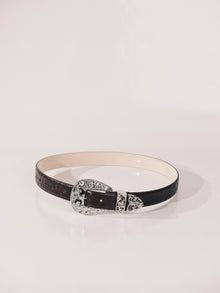 Versaille Belt | Plum Ostrich & Silver