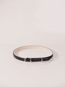 Constance Belt | Plum & Ostrich Silver
