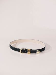 Hollyhock Corduroy Leather Black Gold | Black Corduroy Leather & 24K Gold