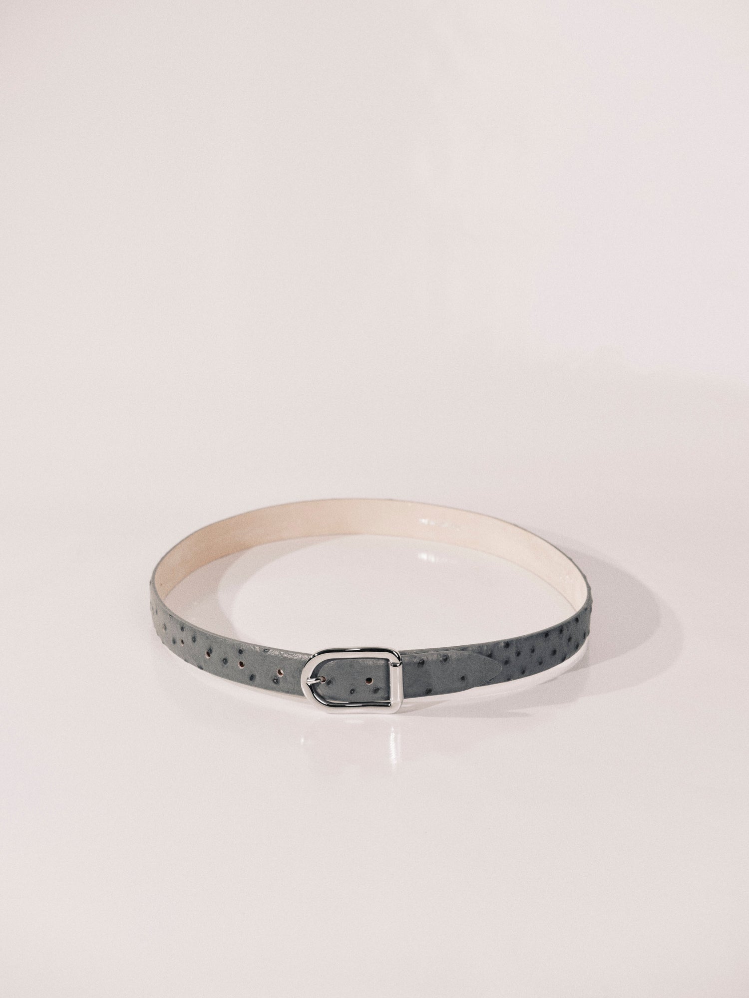 Mija Grey Ostrich Silver | Grey Ostrich & Silver