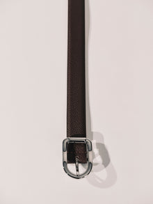 Mija Leather Belt | Brown Pebble & Silver