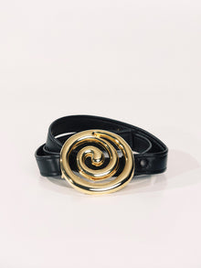Koru Belt | Black & 24K Gold