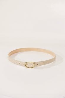 Mija Suede Belt | Papyrus & 24K Gold