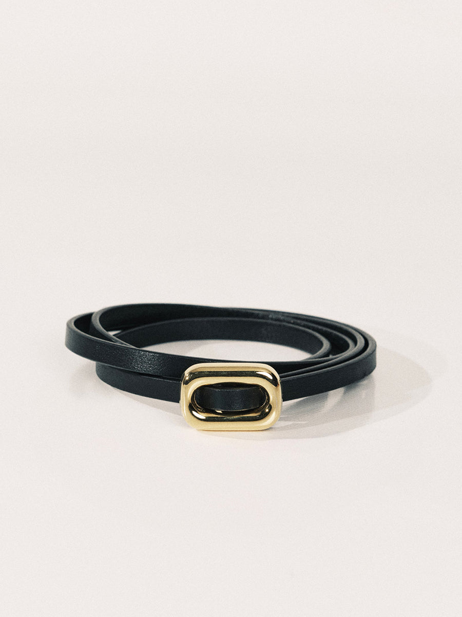 Venura Belt | Black & 24K Gold
