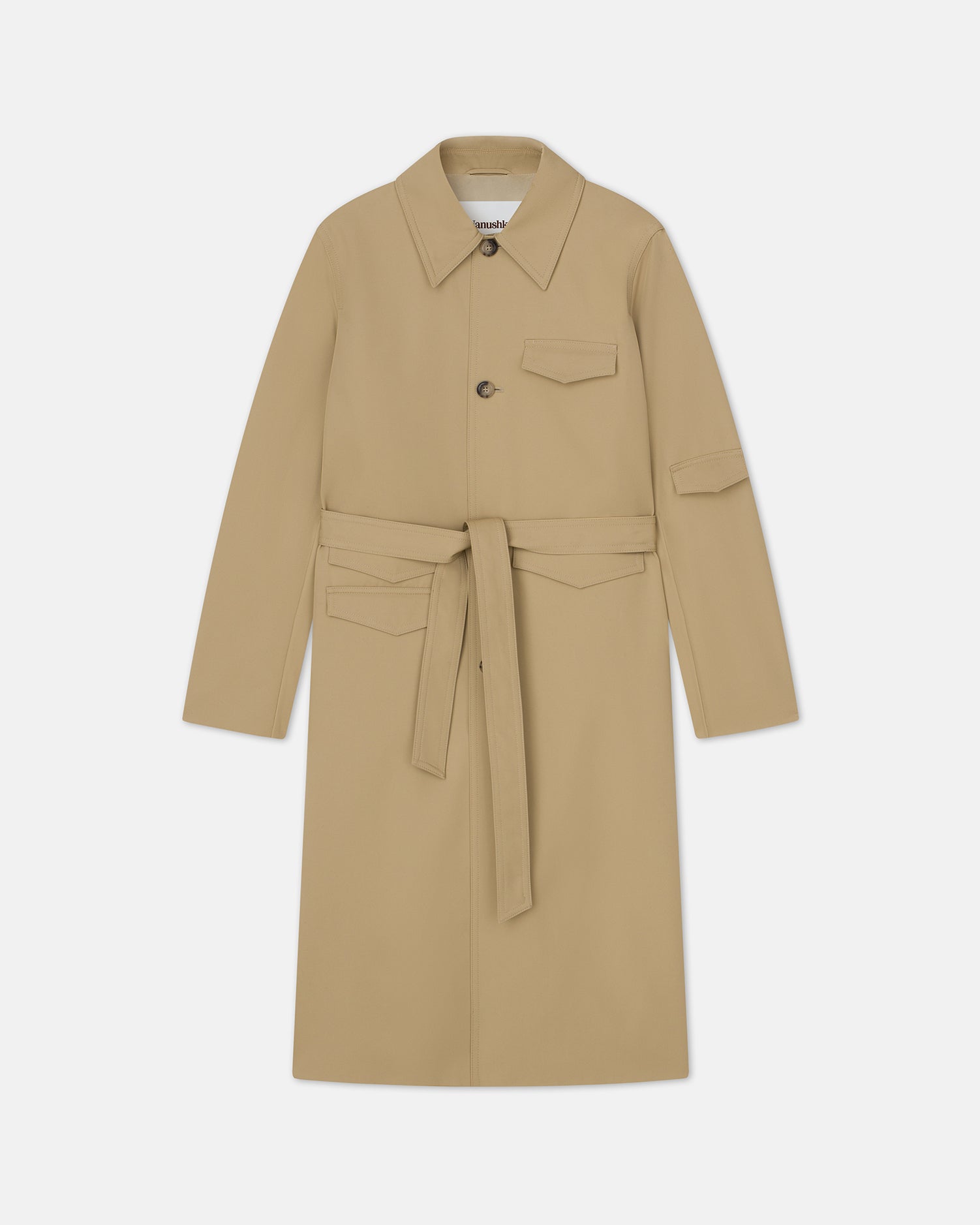 Derron Bonded Trench Coat | Beige