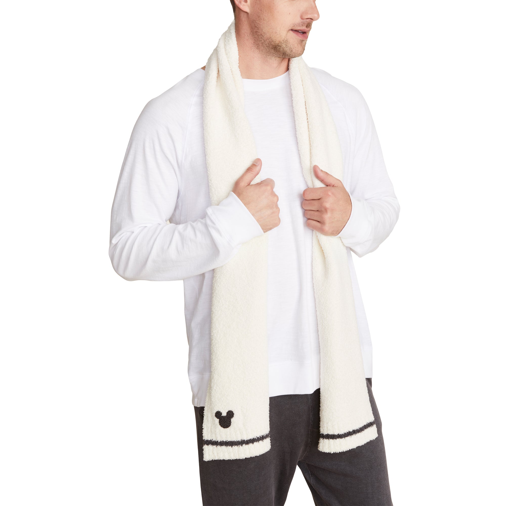 Unisex | CozyChic Classic Disney Adult Mickey Mouse Scarf | Cream/Carbon