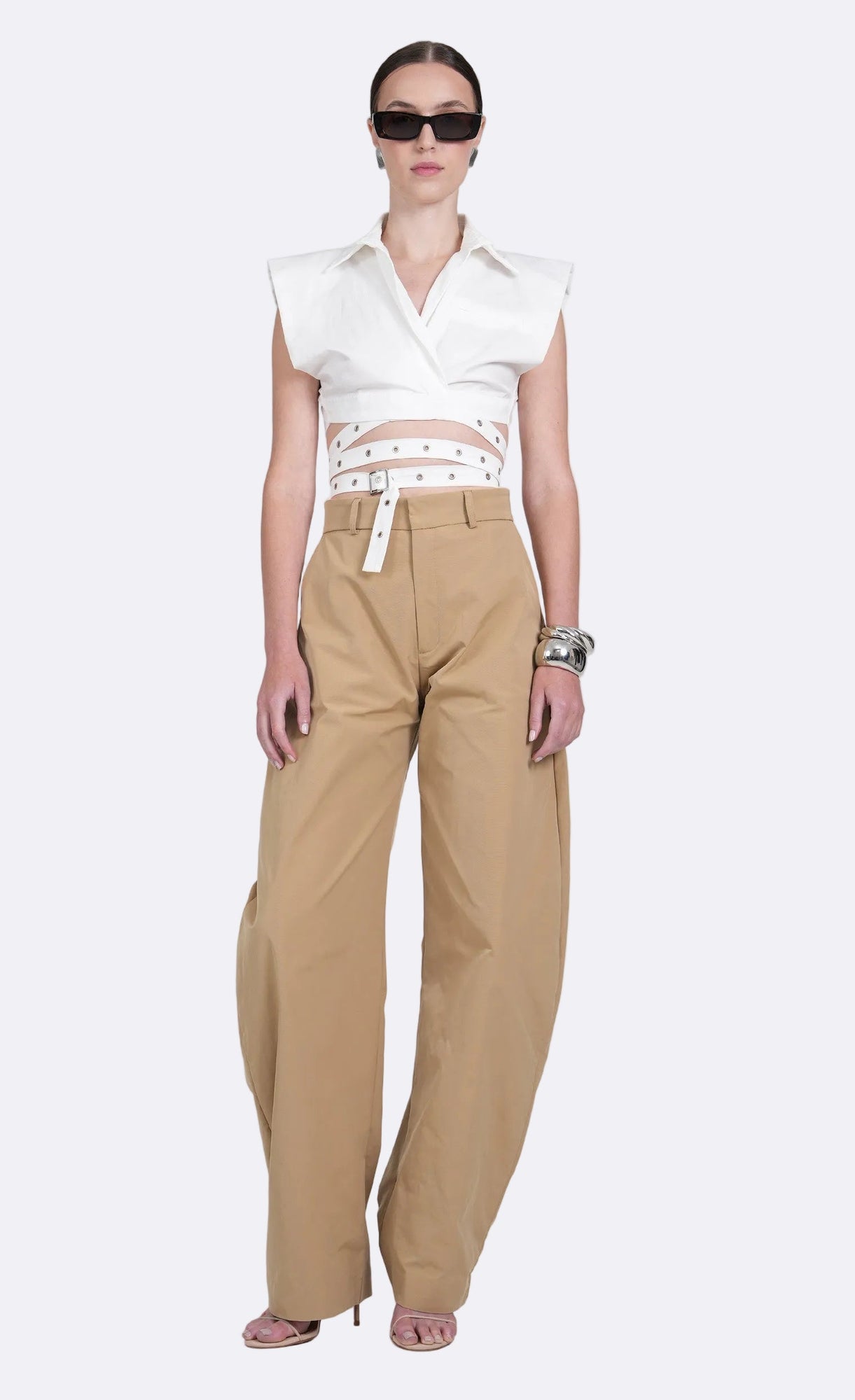 Terry Crop | White