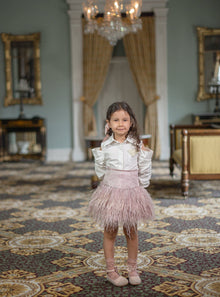 Girl | Feather Skirt | Dusty Pink