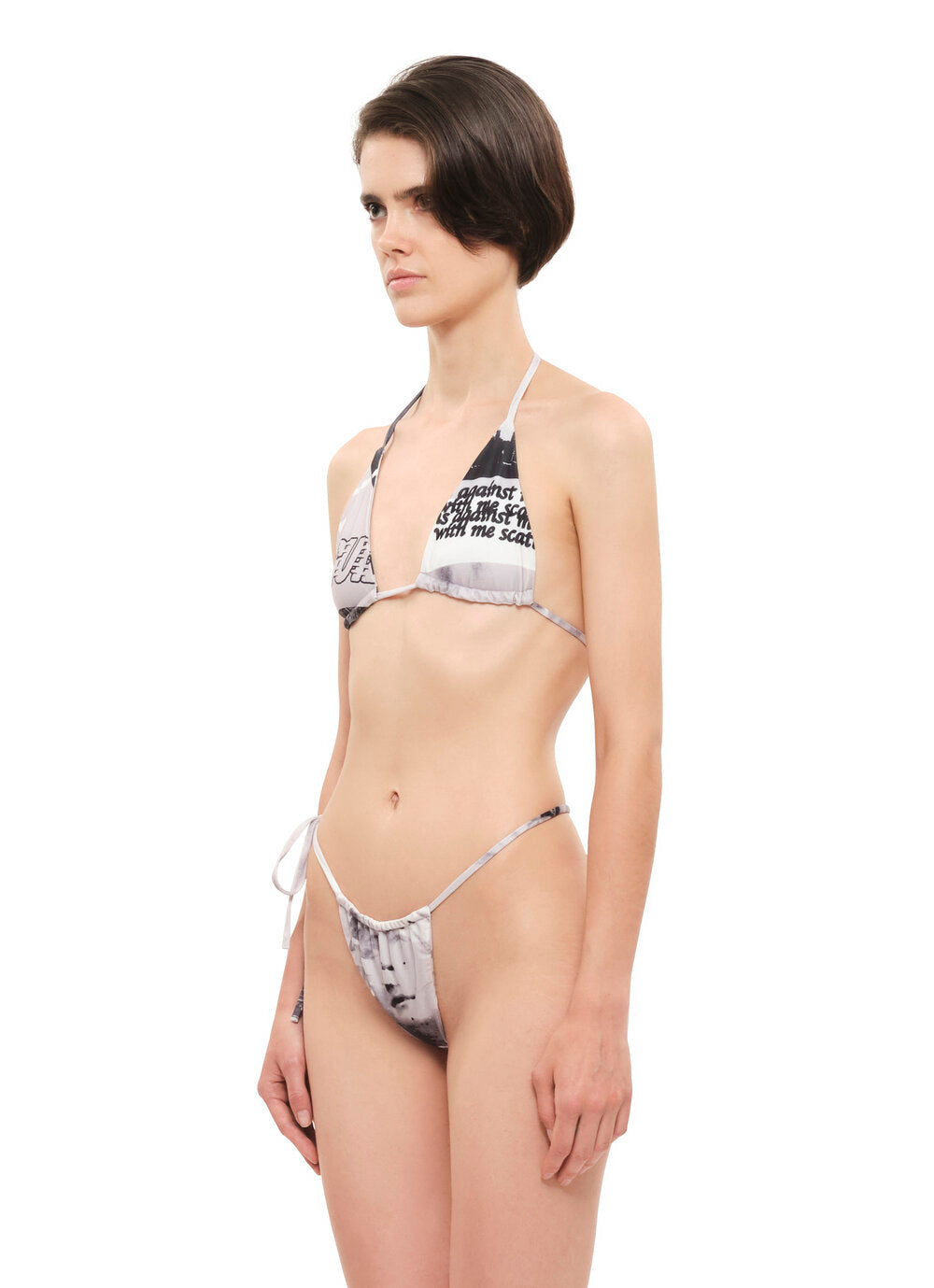 Womens | Roman Collage Bikini Bottom | White