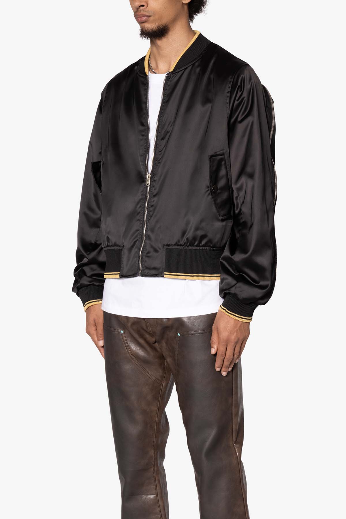 Dark Bark Double Zip Jacket | Black
