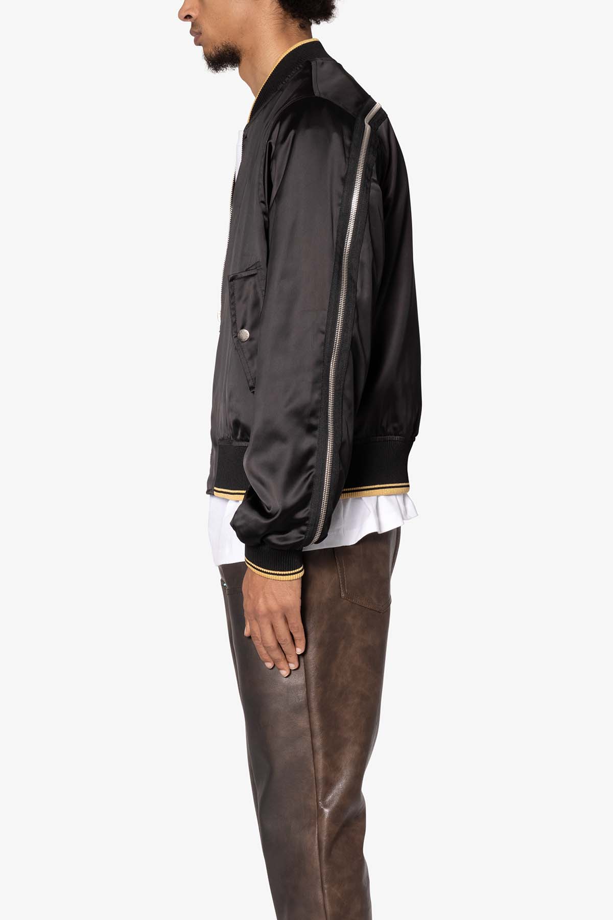 Dark Bark Double Zip Jacket | Black