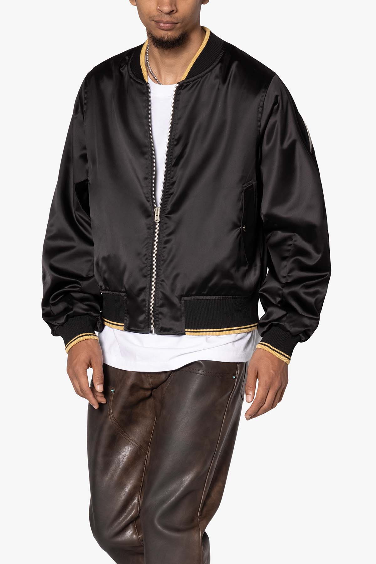 Dark Bark Double Zip Jacket | Black