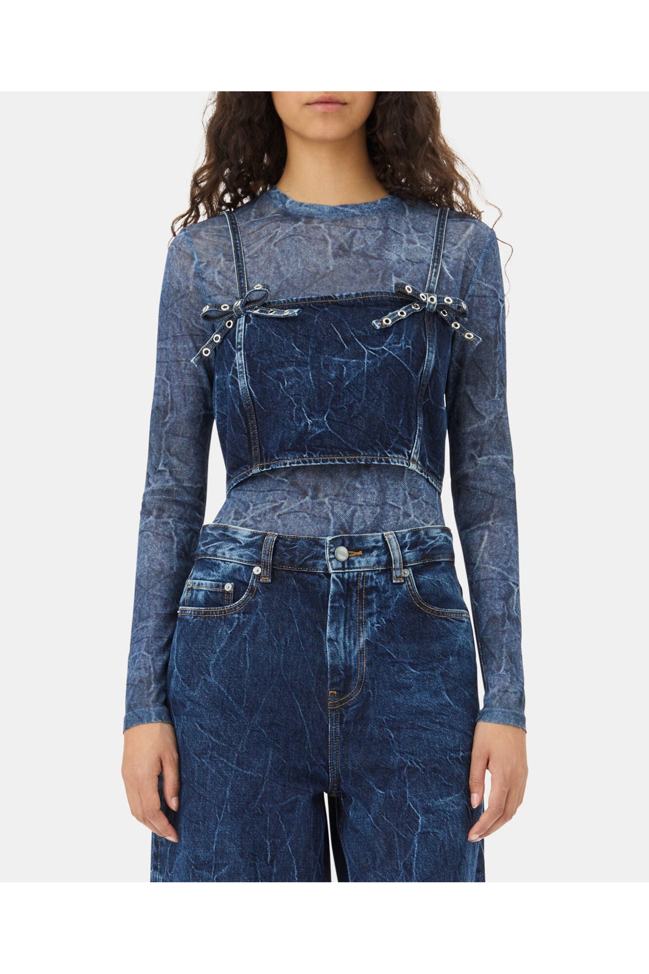 Dark Strap Top | Mid Blue Stone