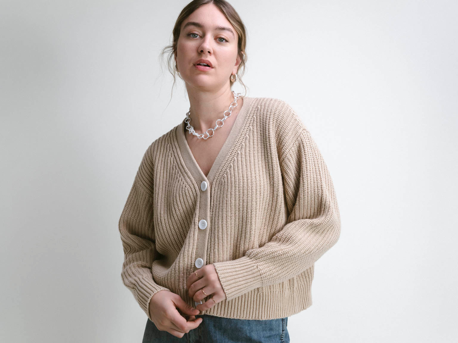 Dew Slouch Cardigan | Tan