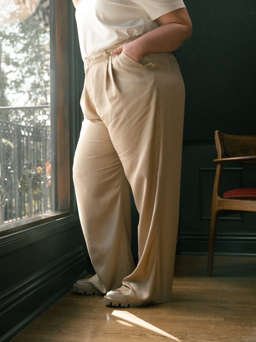 Stride Wide Leg Pant | Tan