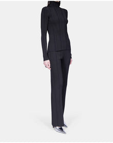 Dawn Plissé Turtleneck | Black