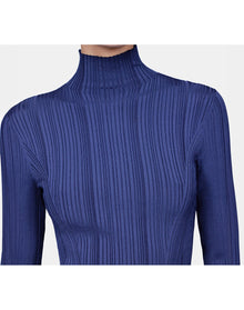 Dawn Plisse Turtleneck | Midnight