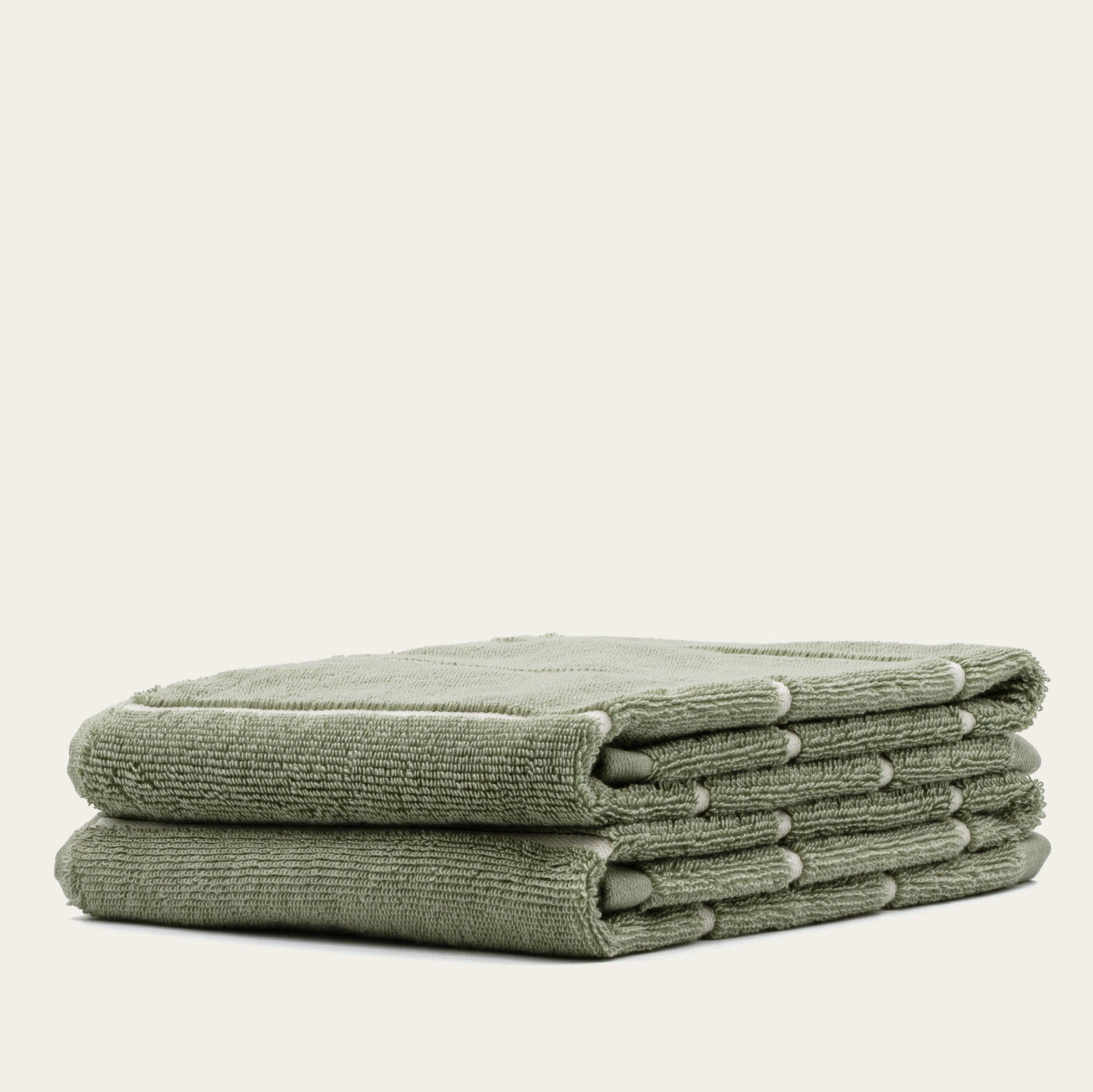 Deia Australian Cotton Towels | Sage/Ecru