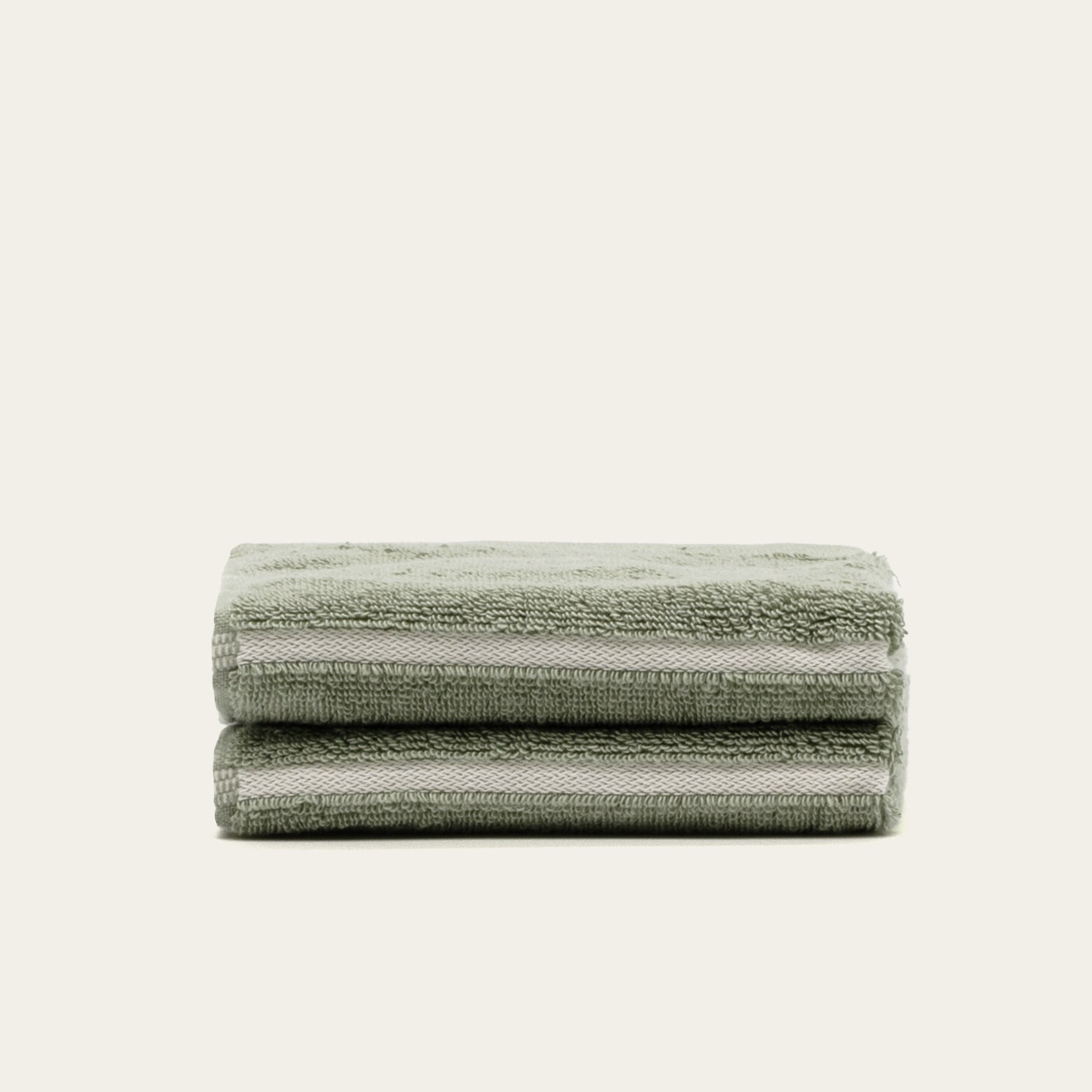 Deia Australian Cotton Towels | Sage/Ecru