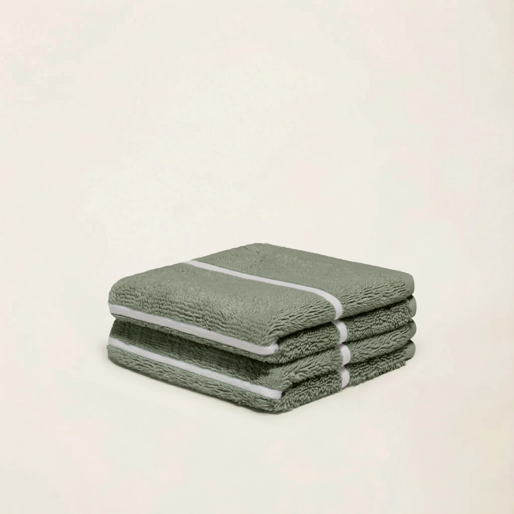 Deia Australian Cotton Towels | Sage/Ecru