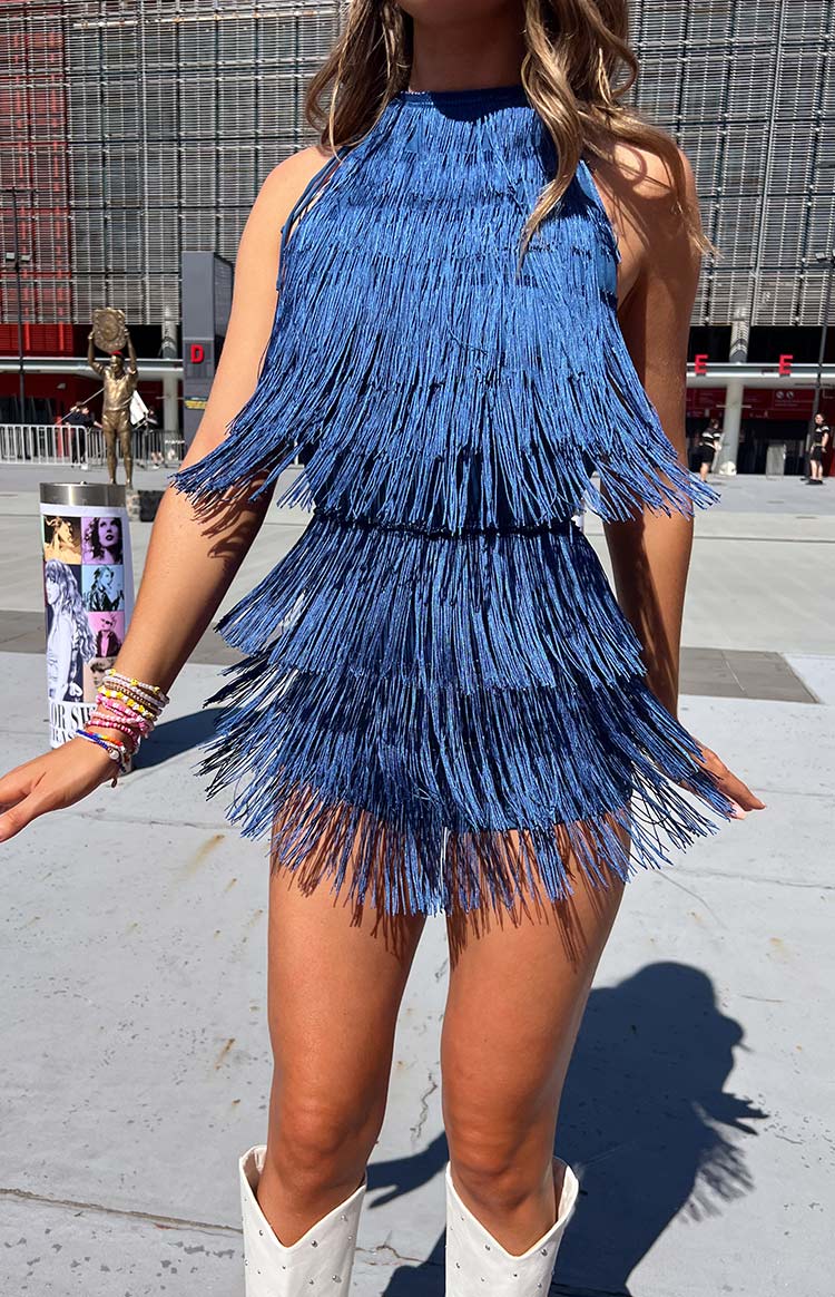 Demie Tassel Playsuit | Blue