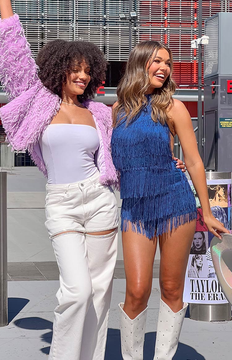 Demie Tassel Playsuit | Blue