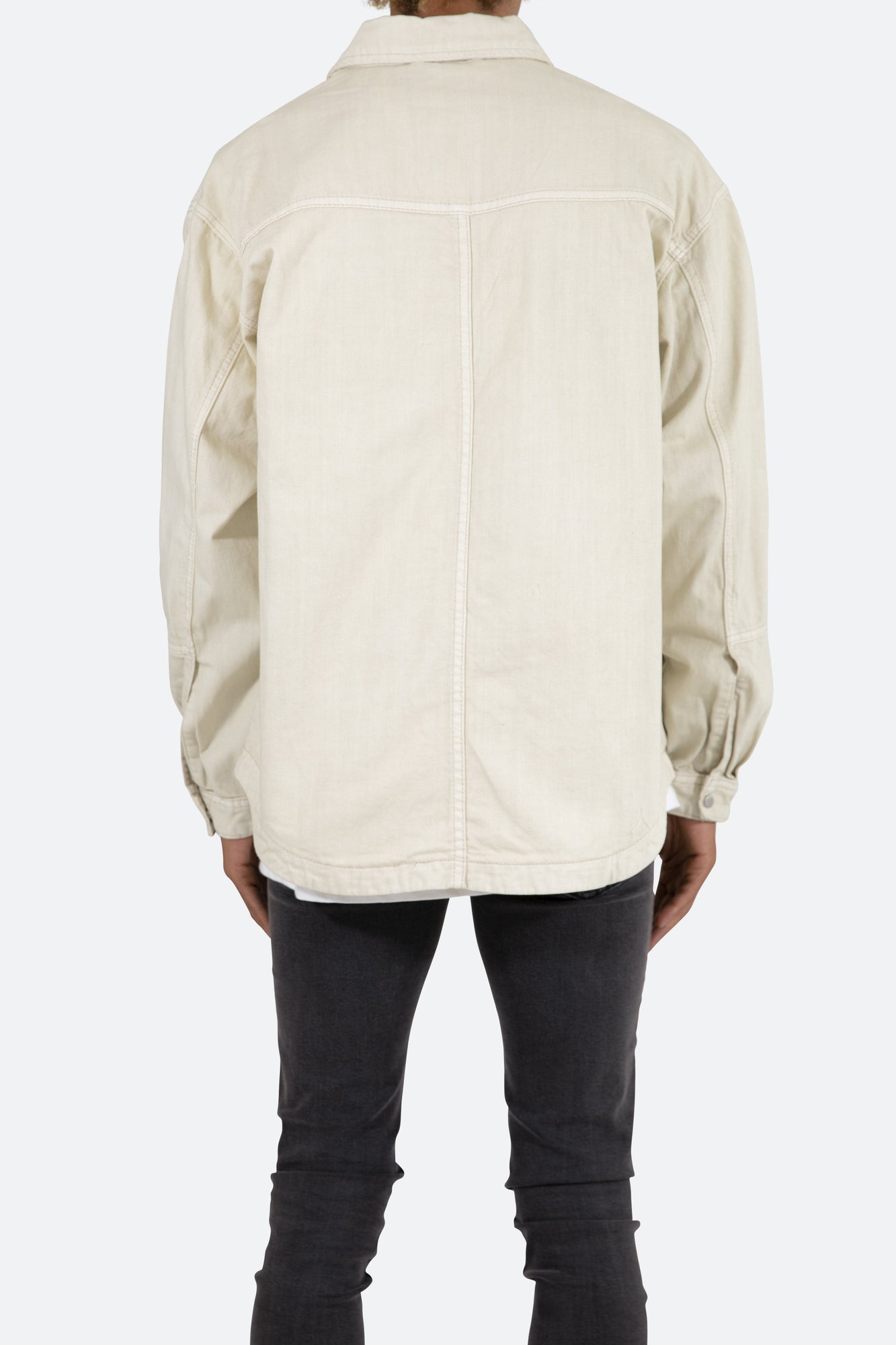 Denim Over Shirt | White