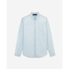 Denim Shirt With Press Studs | Men | Light Blue