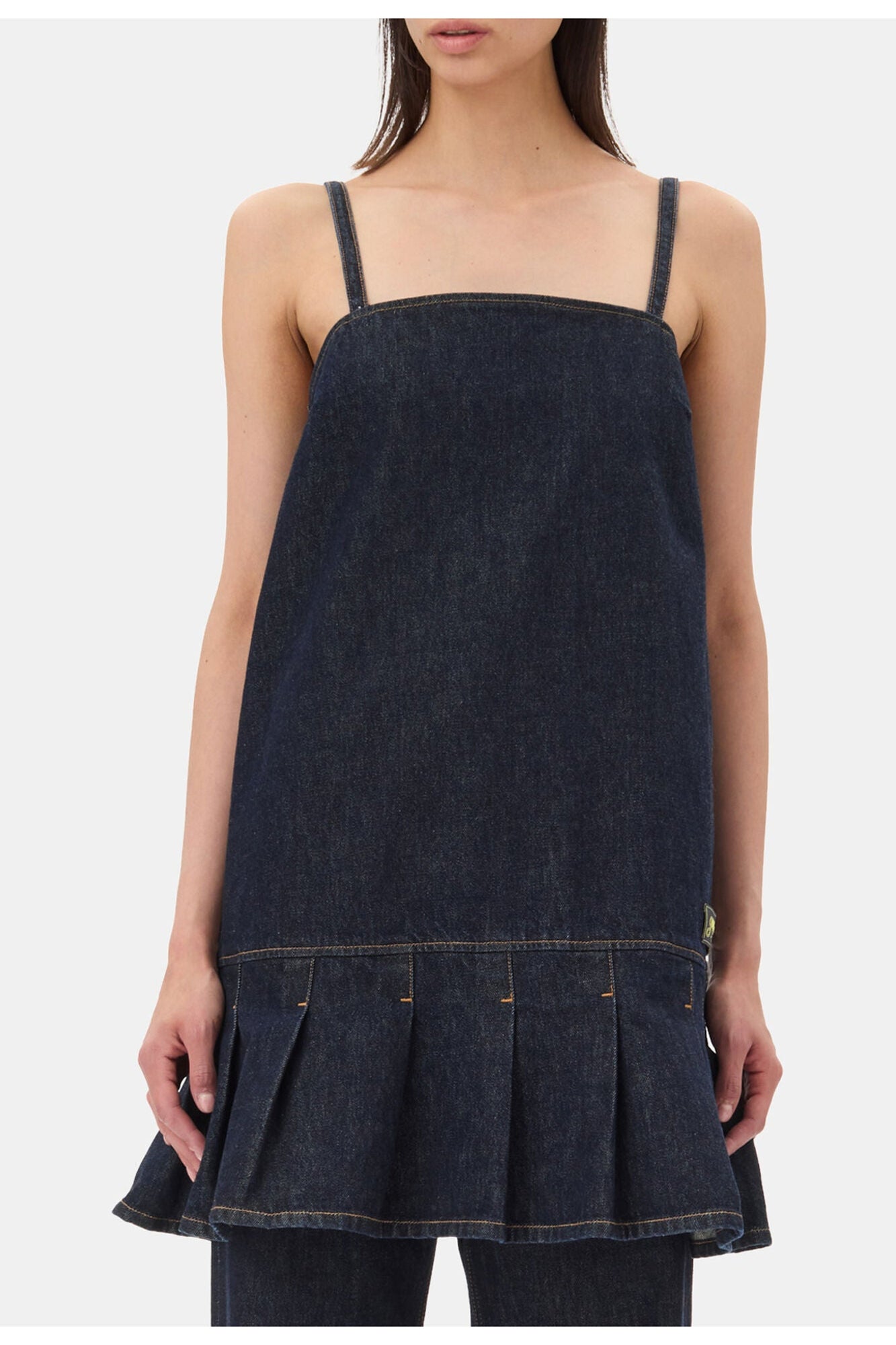 Denim Strap Mini Dress | Rinse