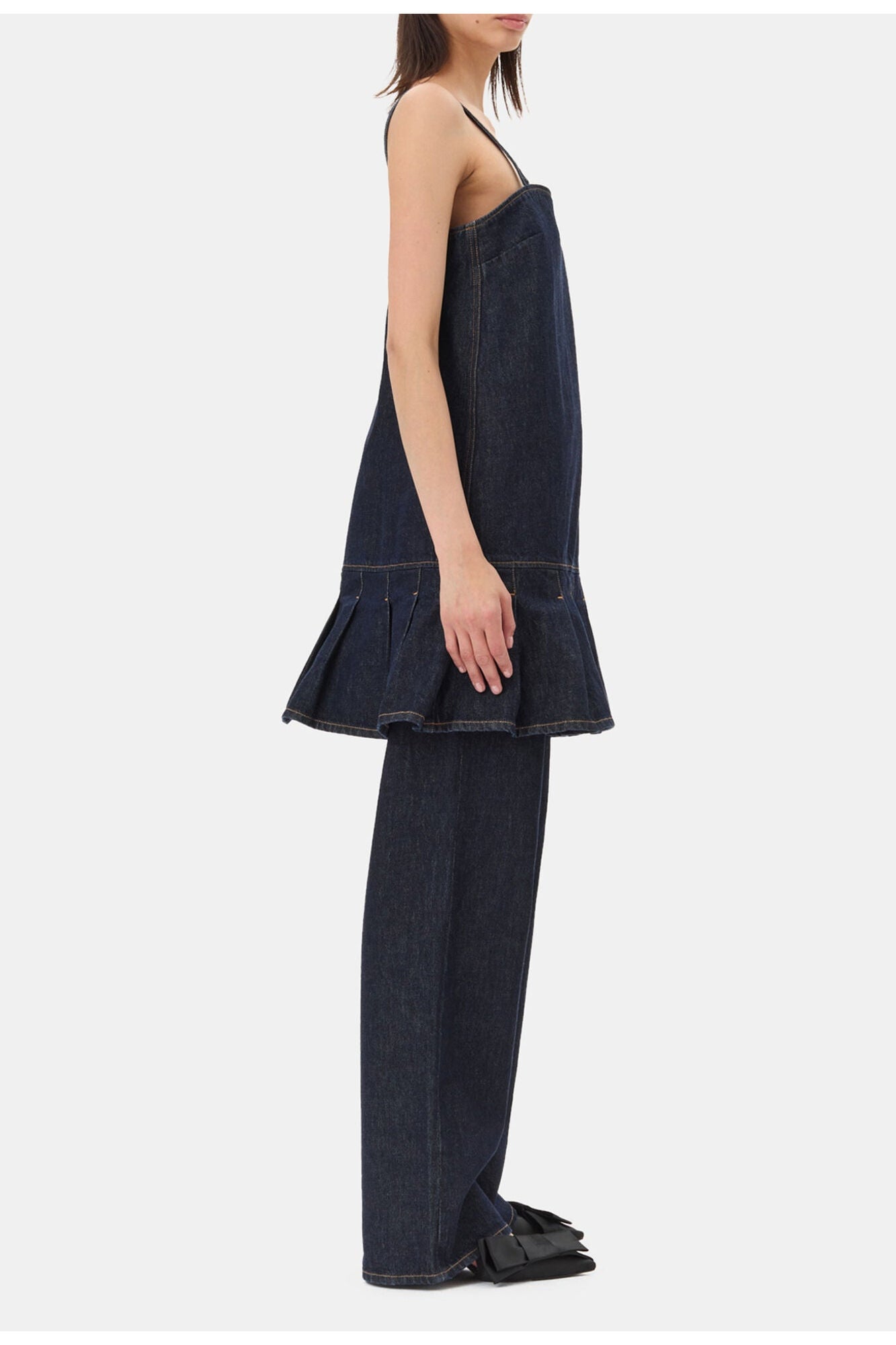 Denim Strap Mini Dress | Rinse