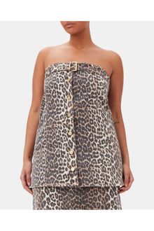 Denim Top | Leopard