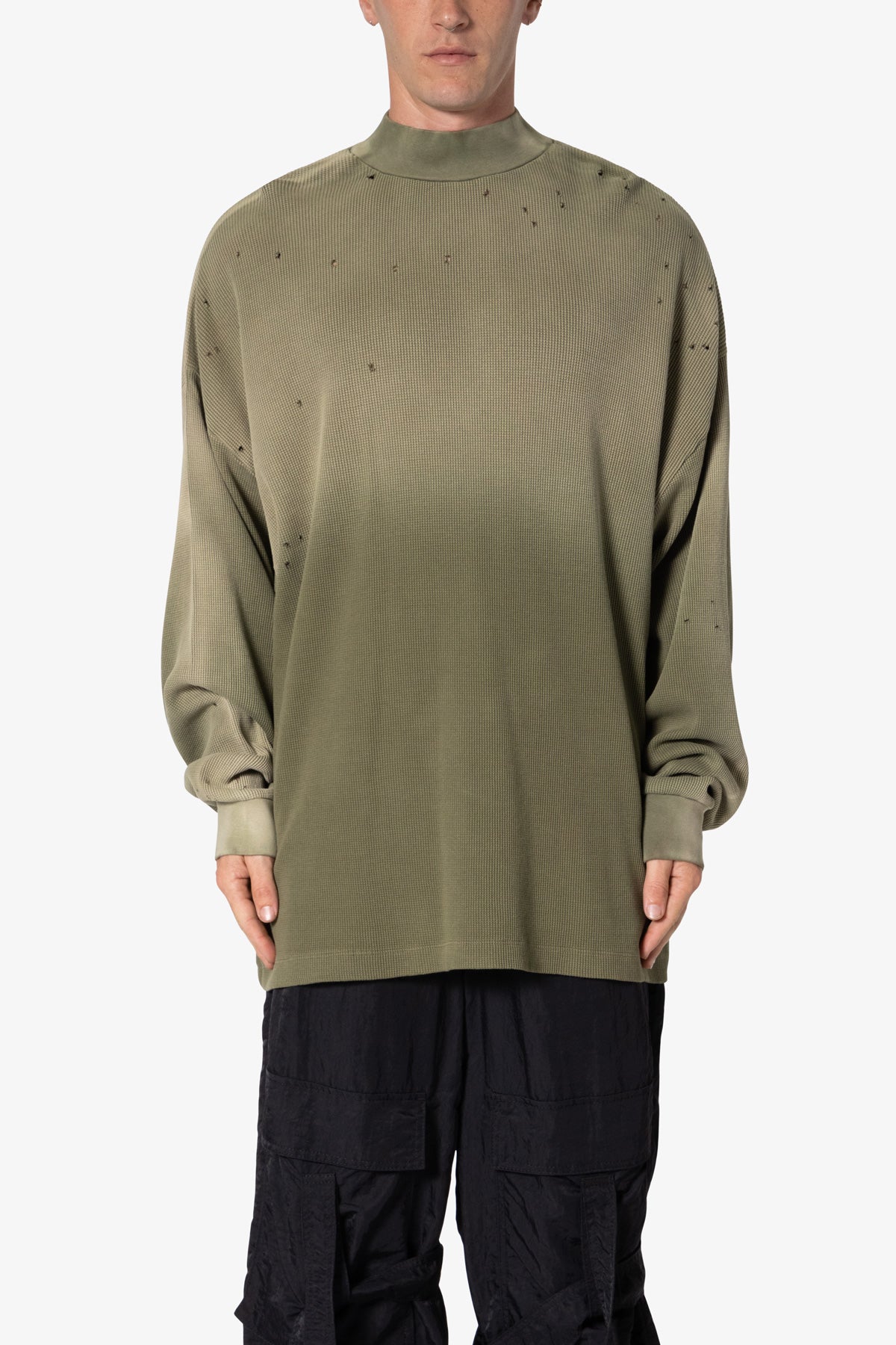 Destroyed Thermal L x S Tee | Vintage Olive