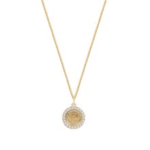 The Fatima Coin Pendant Necklace (Pave') | Gold Vermeil & Sterling Silver