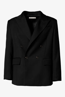 Double Breasted Suit Jacket | Black