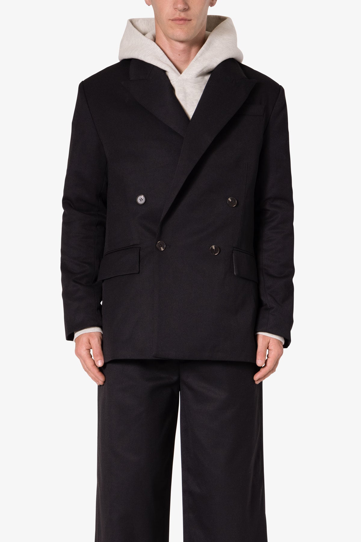 Double Breasted Suit Jacket | Black