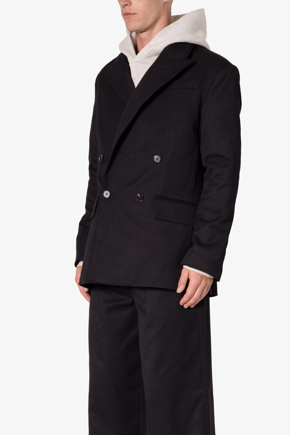 Double Breasted Suit Jacket | Black