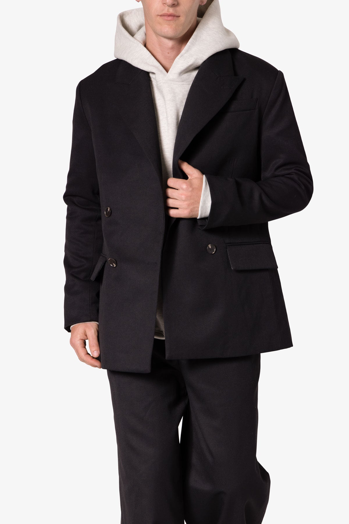 Double Breasted Suit Jacket | Black