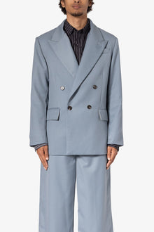Double Breasted Suit Jacket | Teal