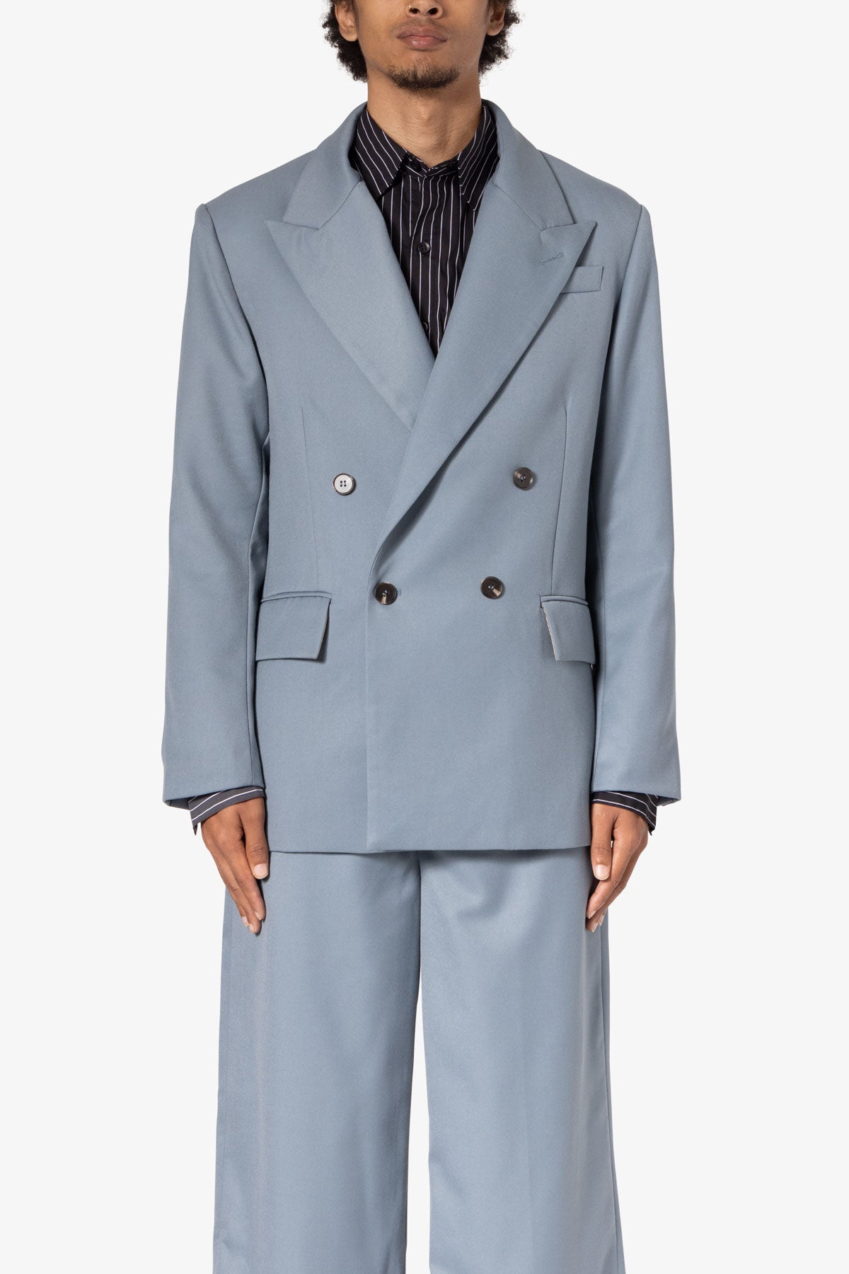Double Breasted Suit Jacket | Teal