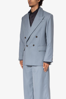 Double Breasted Suit Jacket | Teal