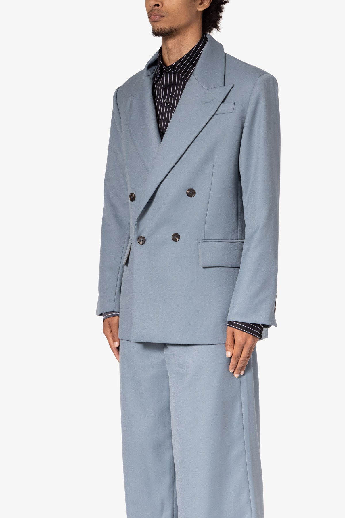 Double Breasted Suit Jacket | Teal