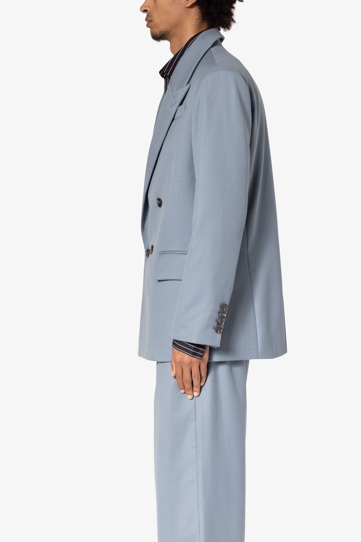 Double Breasted Suit Jacket | Teal