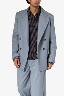 Double Breasted Suit Jacket | Teal