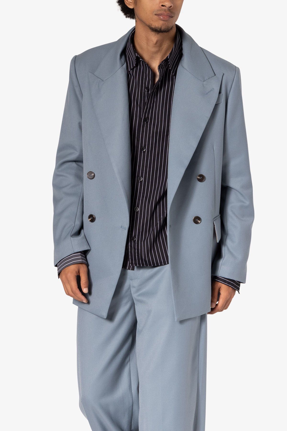 Double Breasted Suit Jacket | Teal