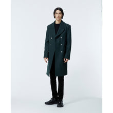 Double-Breasted Bottle Coat In Wool | Men | Dark Green