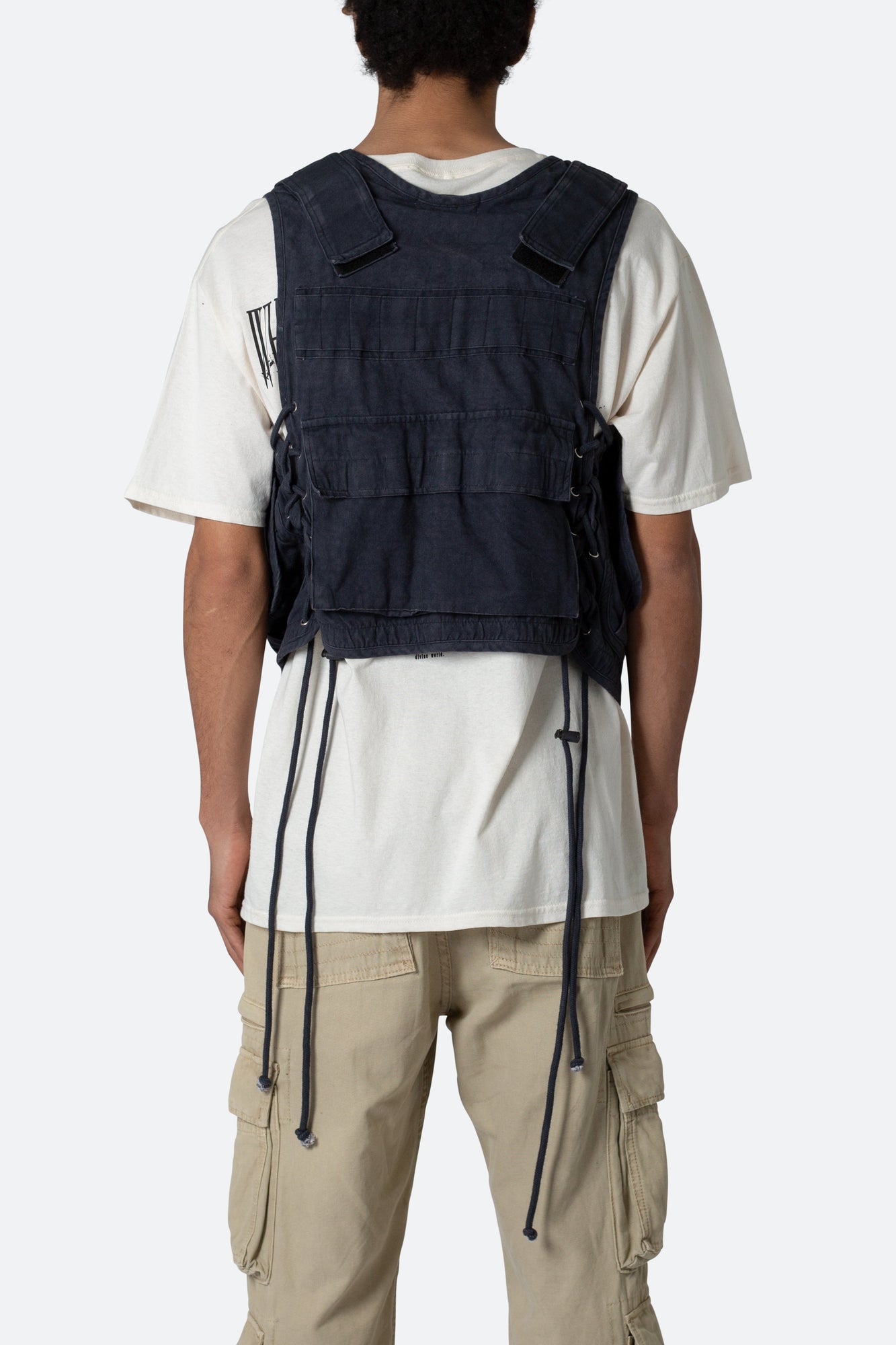 Drawcord Utility Vest | Black