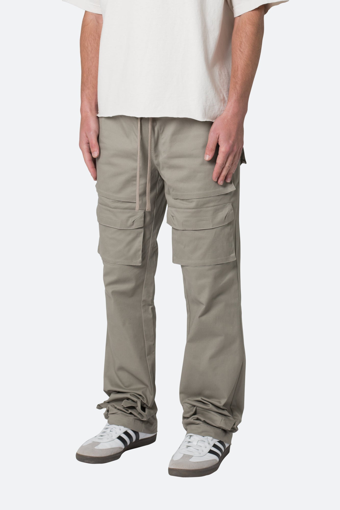 Drawstring Cargo Pants | Grey