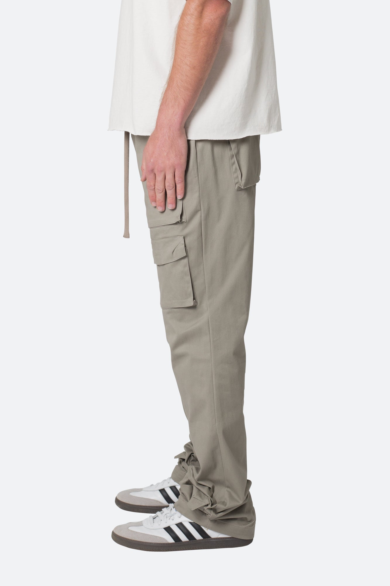 Drawstring Cargo Pants | Grey